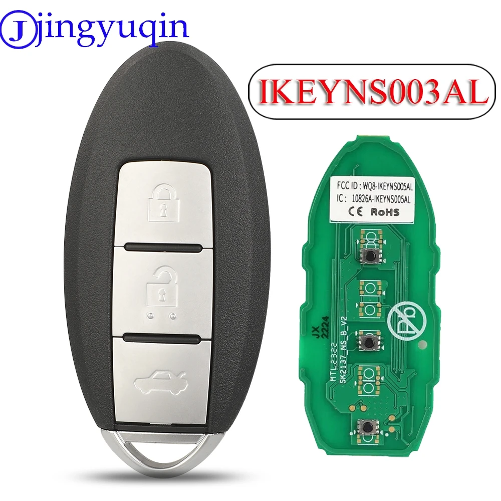 

jingyuqin 3BTN AUTEL IKEYNS003AL Universal Remote Control Key For Nissan KM100 KM100E IM508 IM608Pro MAXIIM IKEY Premium Style