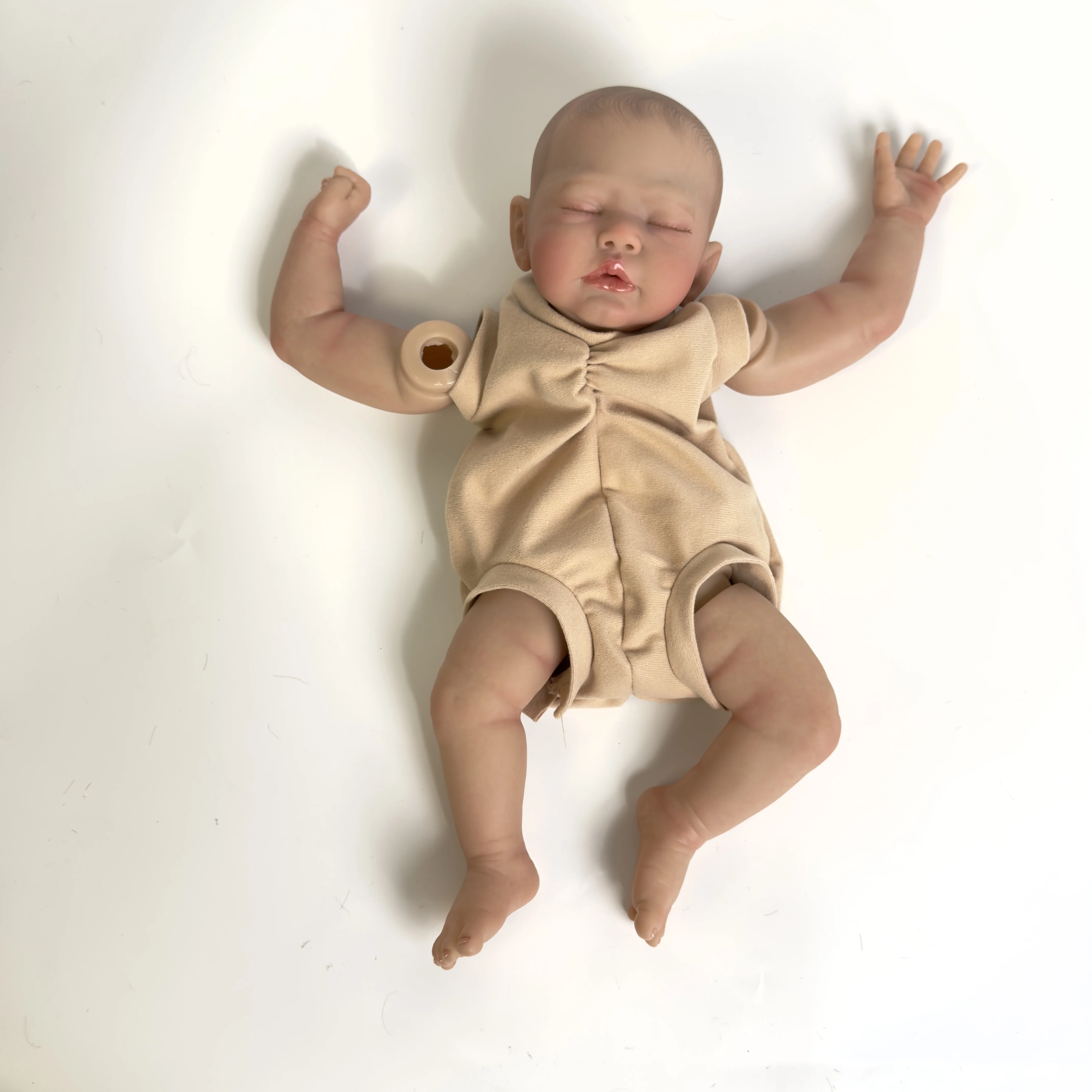 Zestaw lalek Reborn Zori, 40 cm, realistyczna lalka niemowlęcia z materiałowym korpusem, do samodzielnego malowania, dla kolekcjonerów.