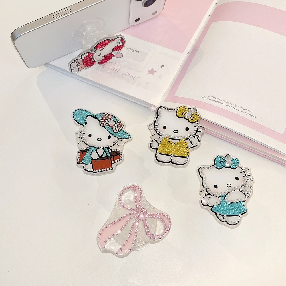 

Sanrio Hello Kitty Foldable Finger Ring Griptok Phone Holder for IPhone Samsung Support Socket Pocket Grip Tok Stand Bracket