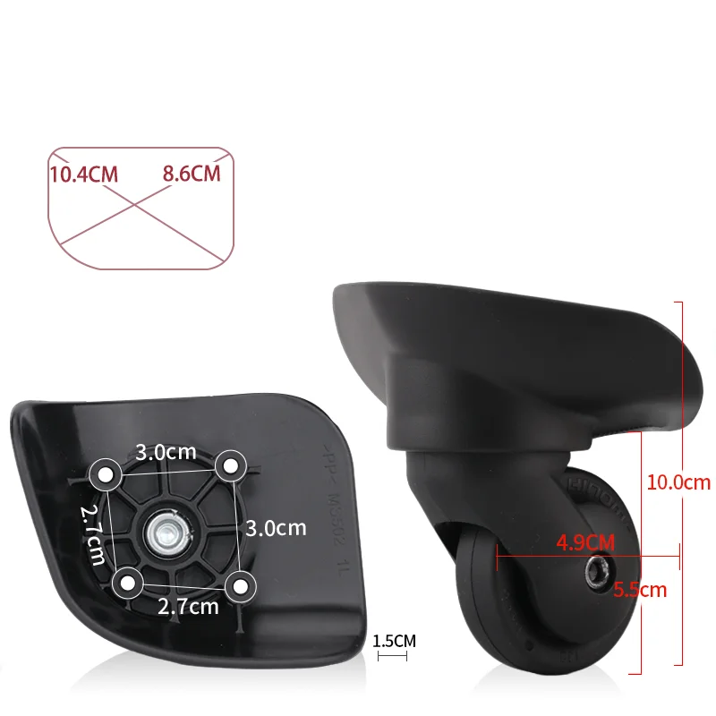 For HINOMOTO MS502 Universal Wheel 2/4PCS Wheels for Suitcase Luggage Accessories Replacement Spare Parts Mute