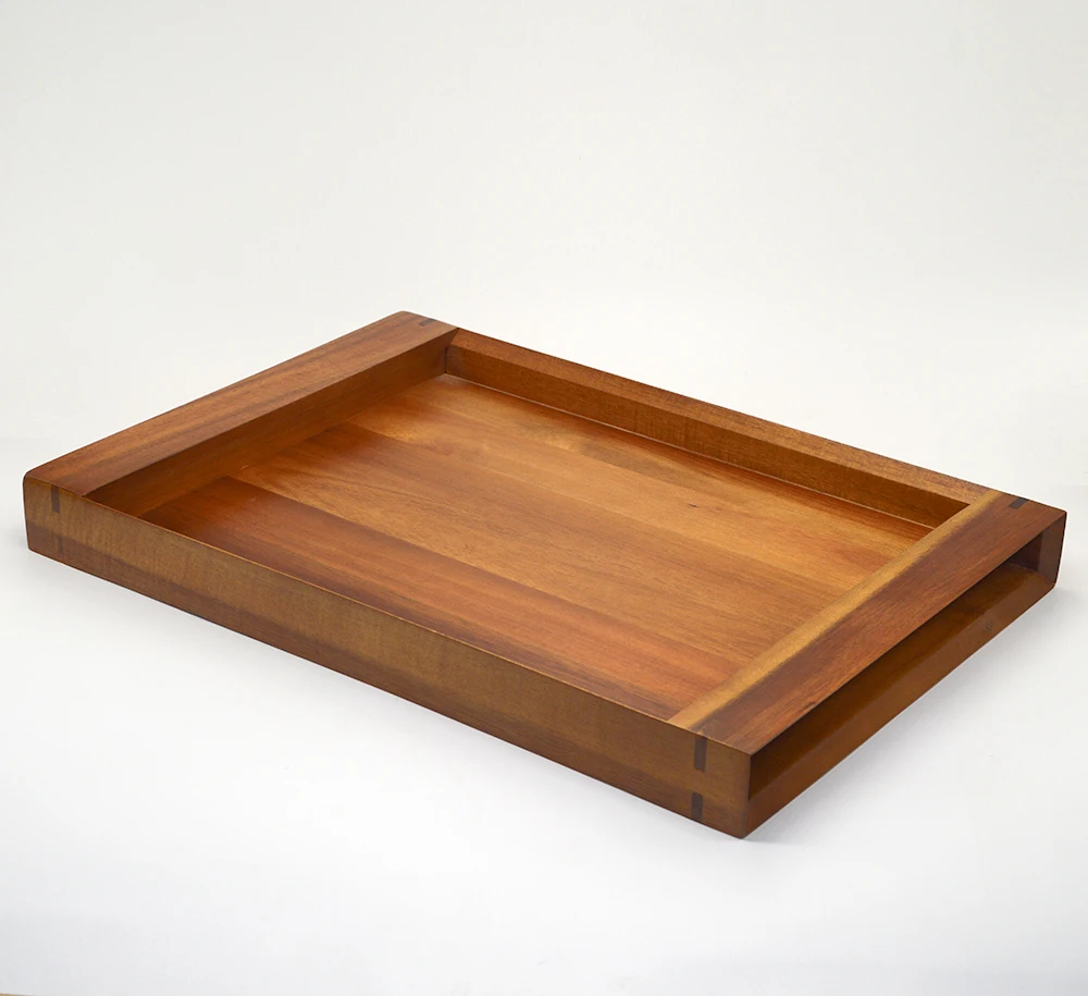 Wooden Serving Tray Wood Food Fruit Snack Cake Dessert Serving Plate Tea Board for Home and Hotel Kitchen Dinner Decor