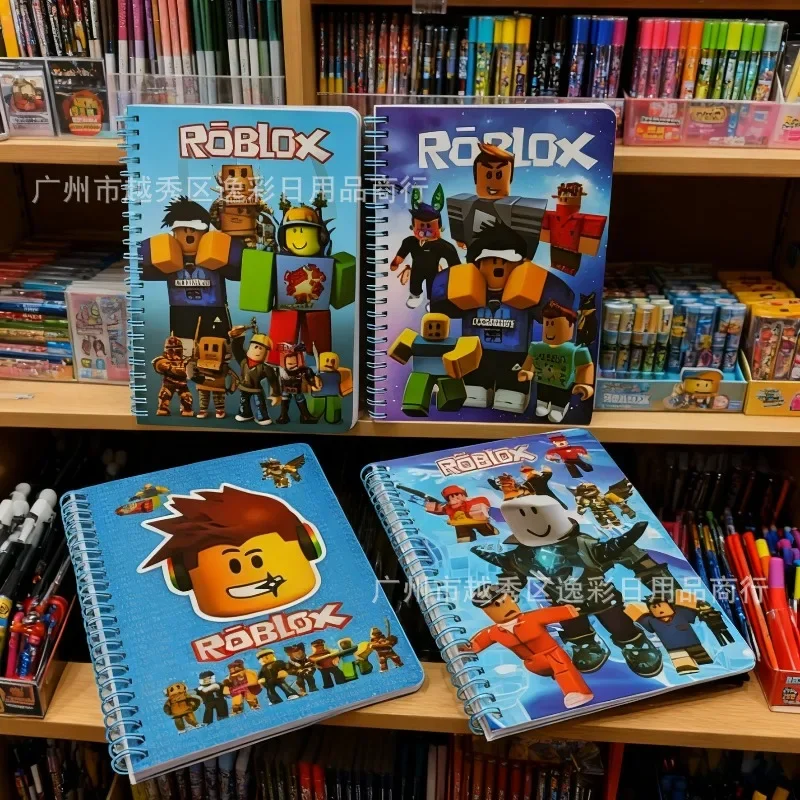 

4Pcs/set Roblox A5 Coil Notebook Anime & Game Peripherals Student Stationery Diary Journal Notebook for School Daily Use