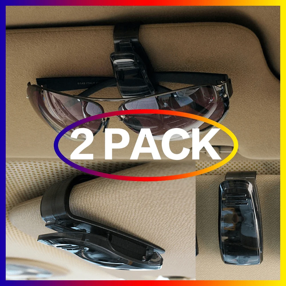 

2pcs Universal Car Sun Visor Glasses Sunglasses Ticket Receipt Card Clip Storage Holder Vehicle Car Accessories
