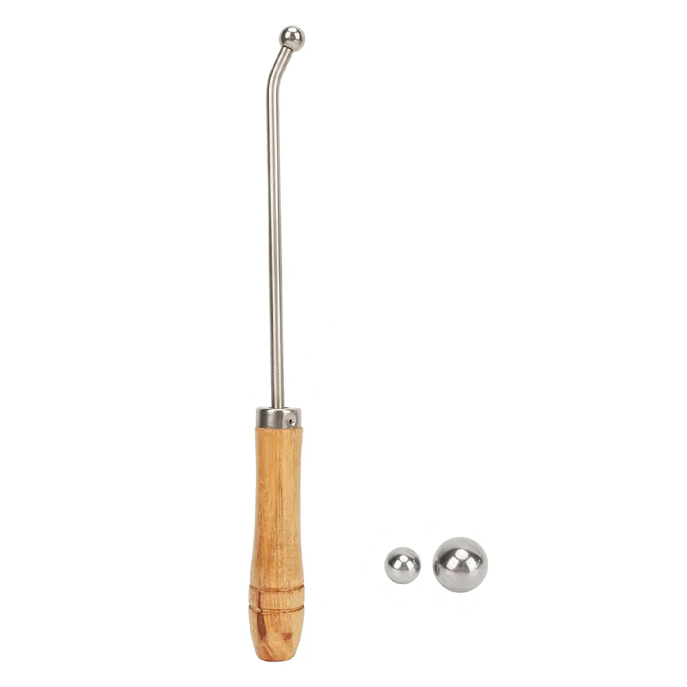 

Trombone Neck Maintain Tools with 3 Sheet Metal Balls Trumpet Piston Valve Pipe Dent Removal Tools for Brass Wind Instrument