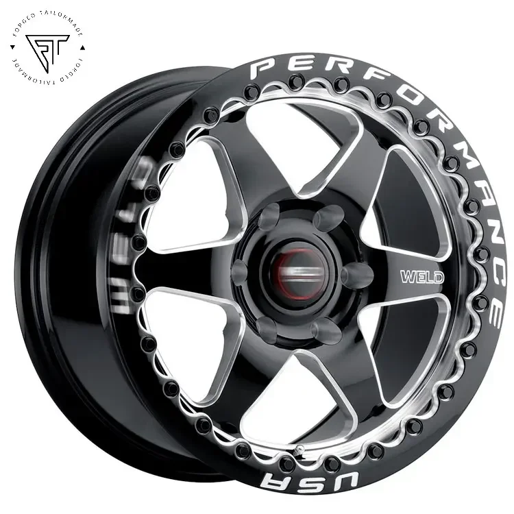 

Weld Drag Racing 17x10J 18x12J 18x10J 7 backspace Aluminum Car Beadlock Forged Negative Offset 139.7 Black Wheels
