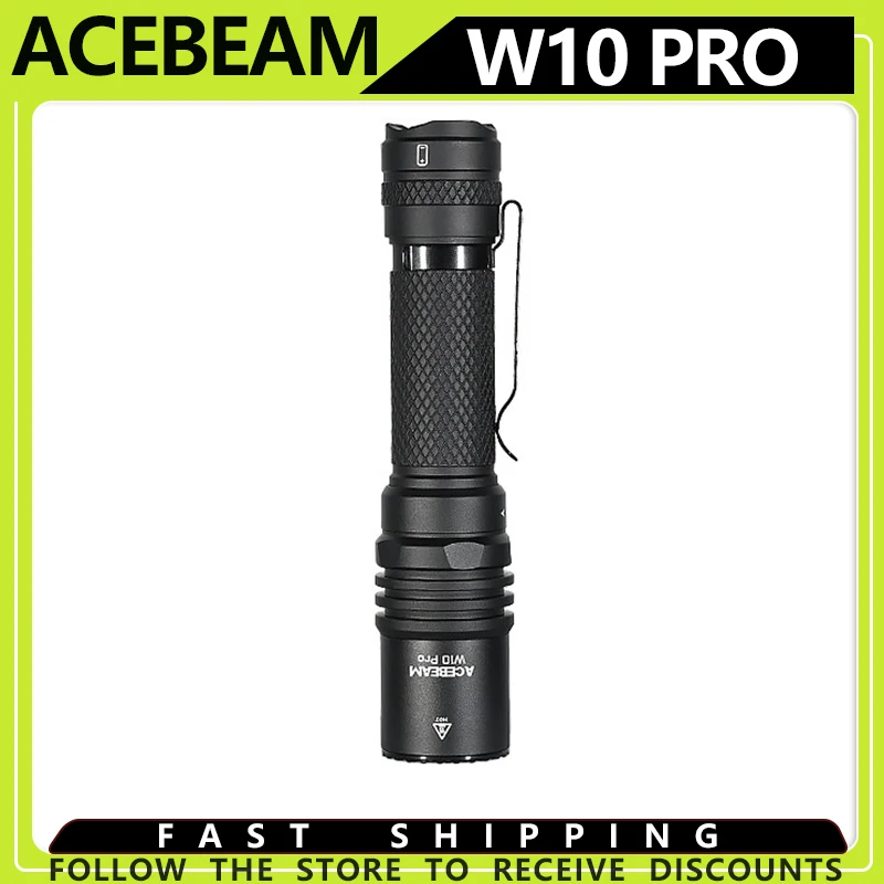 

Фонарь ACEBEAM W10 Pro LEP, дальность луча 1425 м, прямое зарядное устройство USB-C, аккумулятор 21700 | Мощный дальнобойный фонарь для активного отдыха, идеальный подарок
