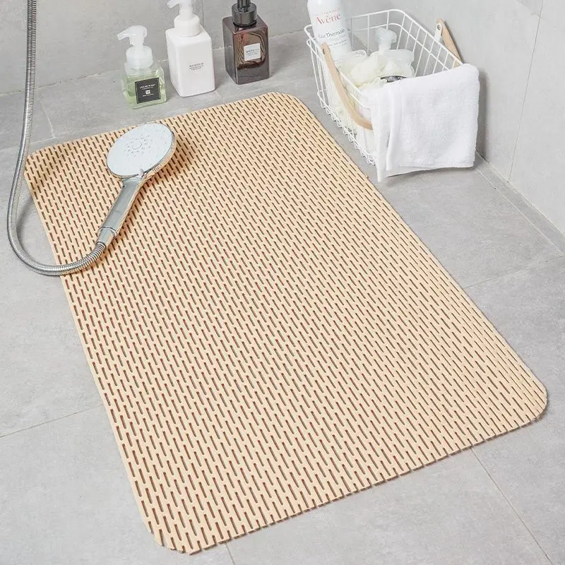 Double-sided Non-slip Shower Bath Non-slip Mat Household Toilet Bathroom Waterproof Foot Mat Soft Anti-fall Hollow-out Drain Pad