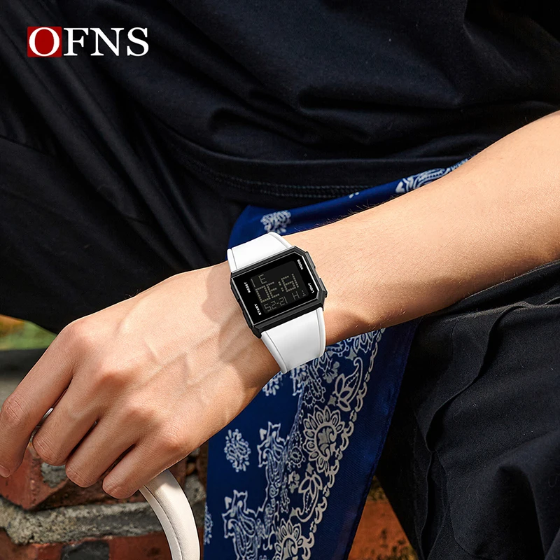 男性用防水LEDデジタル時計,ミリタリースポーツ,クロノグラフ,日時,オリジナル腕時計,30m腕時計