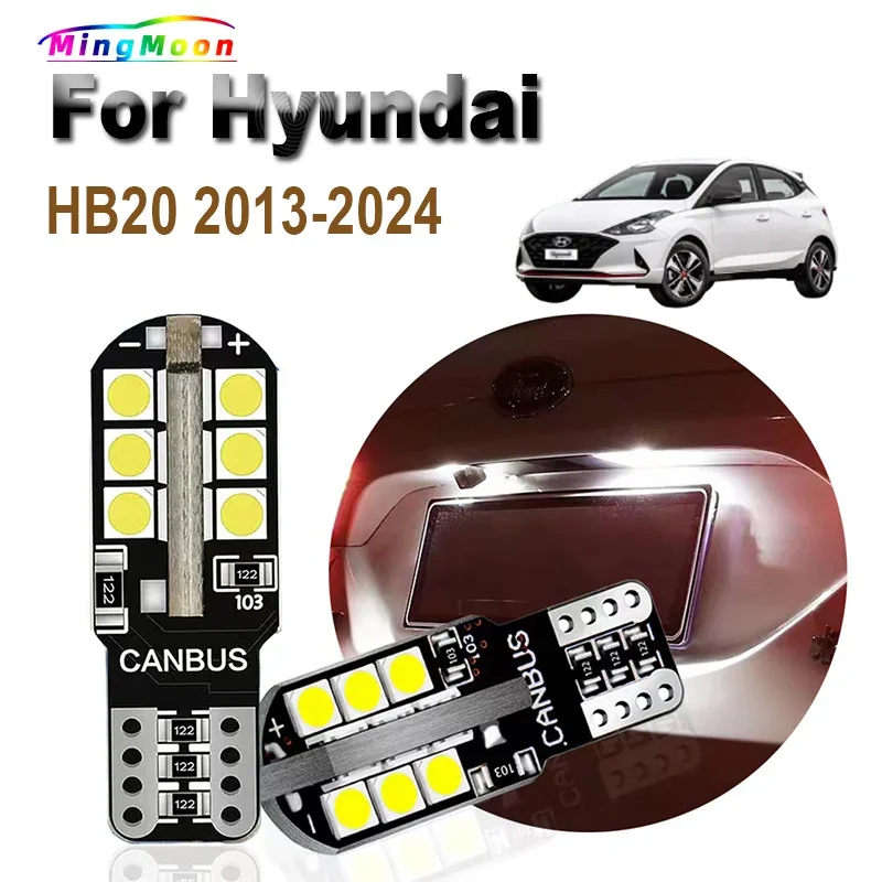 2 шт., лампы для автомобильного номерного знака для Hyundai HB20 HB20S HB20X 2013- 2018 2019 2020 2021 2022 2023