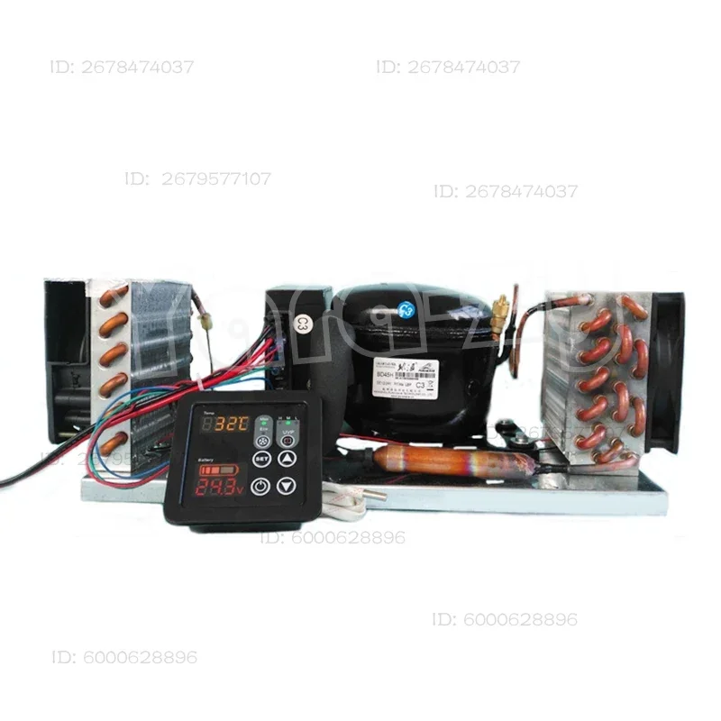 BD35A Mini Air-Cooled Integrated Unit Assembly 12V24V48V Start-Up Refrigeration Micro Air Conditioning Unit
