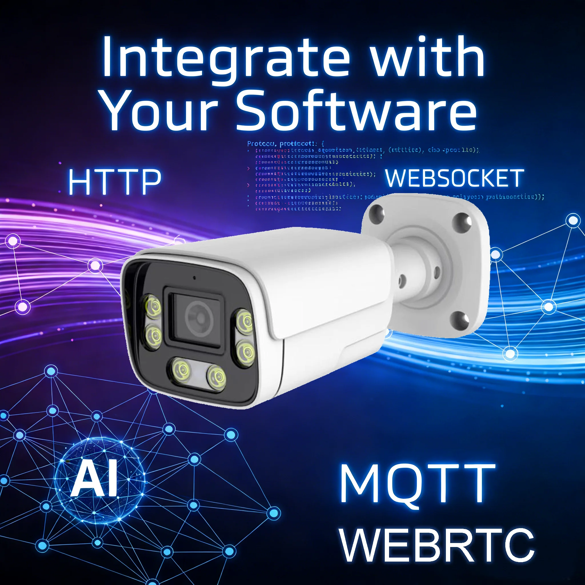 2026Custom 2MP 4MP 5MP 8MP Smart CCTV POE IP Camera WiFi Security Surveillance ON-VIF WebRTC RTSP RTMP With SDK API