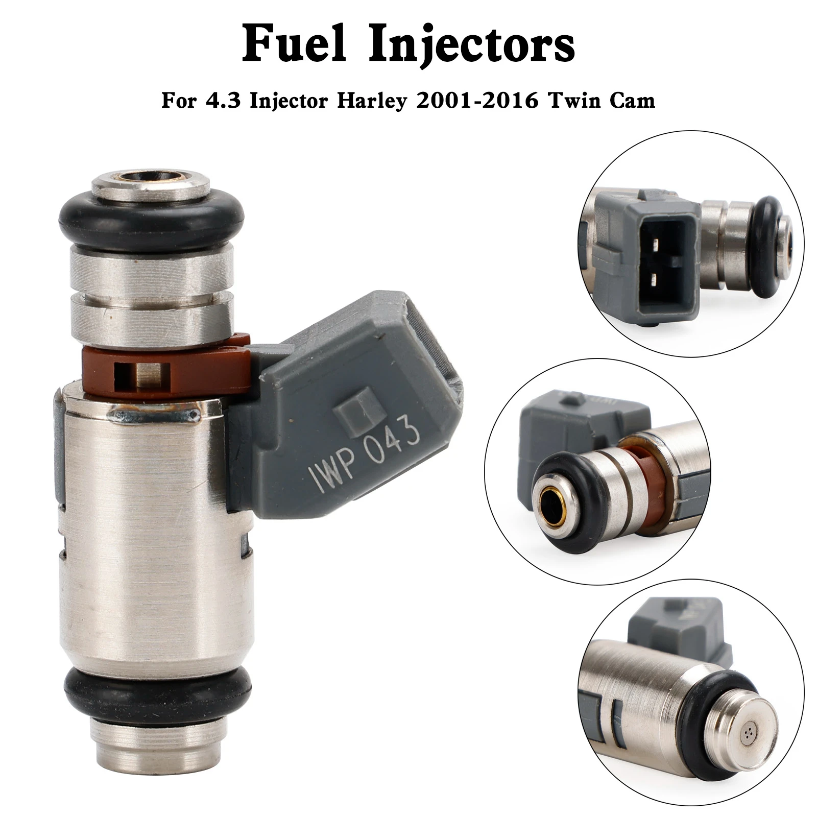 Fuel Injector 27609-01B For 4.3 Injector Harley 2001-2016 Twin Cam 2002 2003 2004 2005 2006 2007 2008 2009 2010 2011 2012 2013