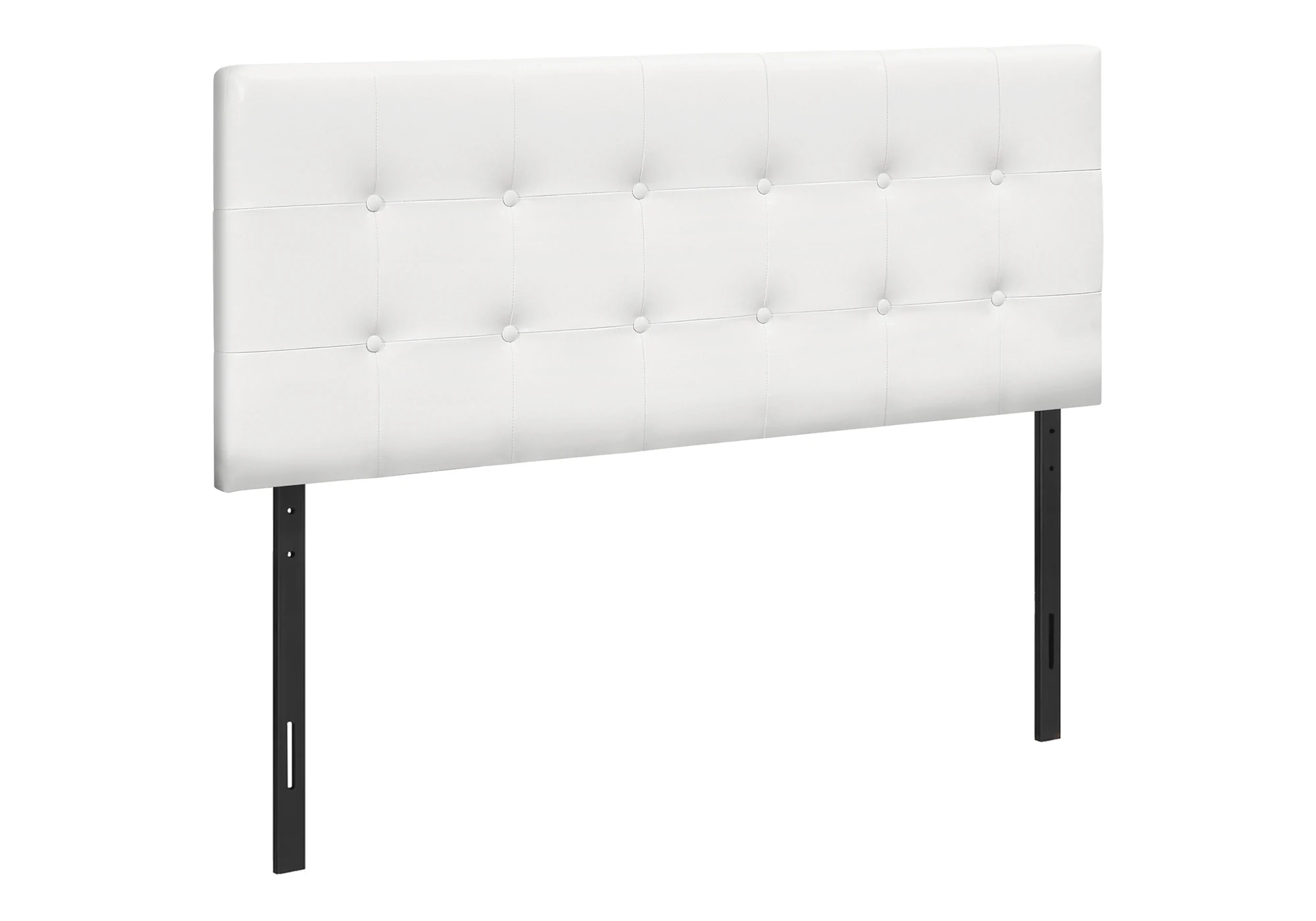 Bed, Headboard Only, Full Size, Bedroom, Upholstered, White Leather Look, Transitional