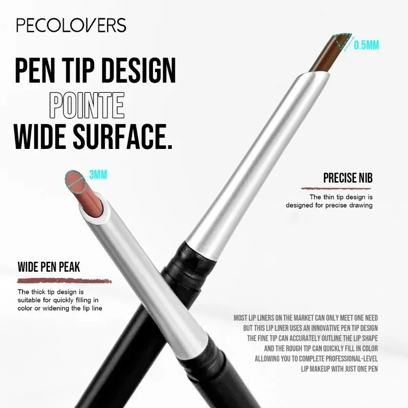 Penna per rossetto Lipline, selezione multicolore, raffigurante il contorno delle labbra, lunga durata e naturale, cosmetici per labbra