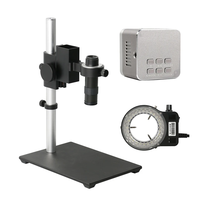 UHD 4K 1080P HDMI USB Type C Industry Microscope Camera Measurement Function 130X Zoom C Mount Lens for Industrial Inspection