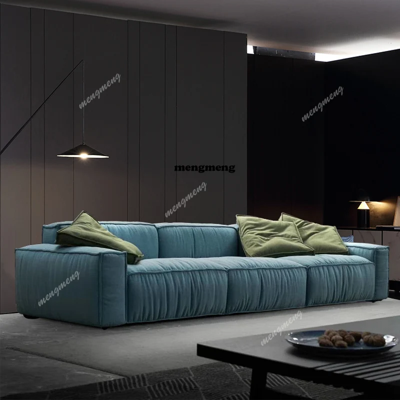 

Modern light luxury sofa Italian minimalist style luxury high-end living room latex technology cloth full sofa