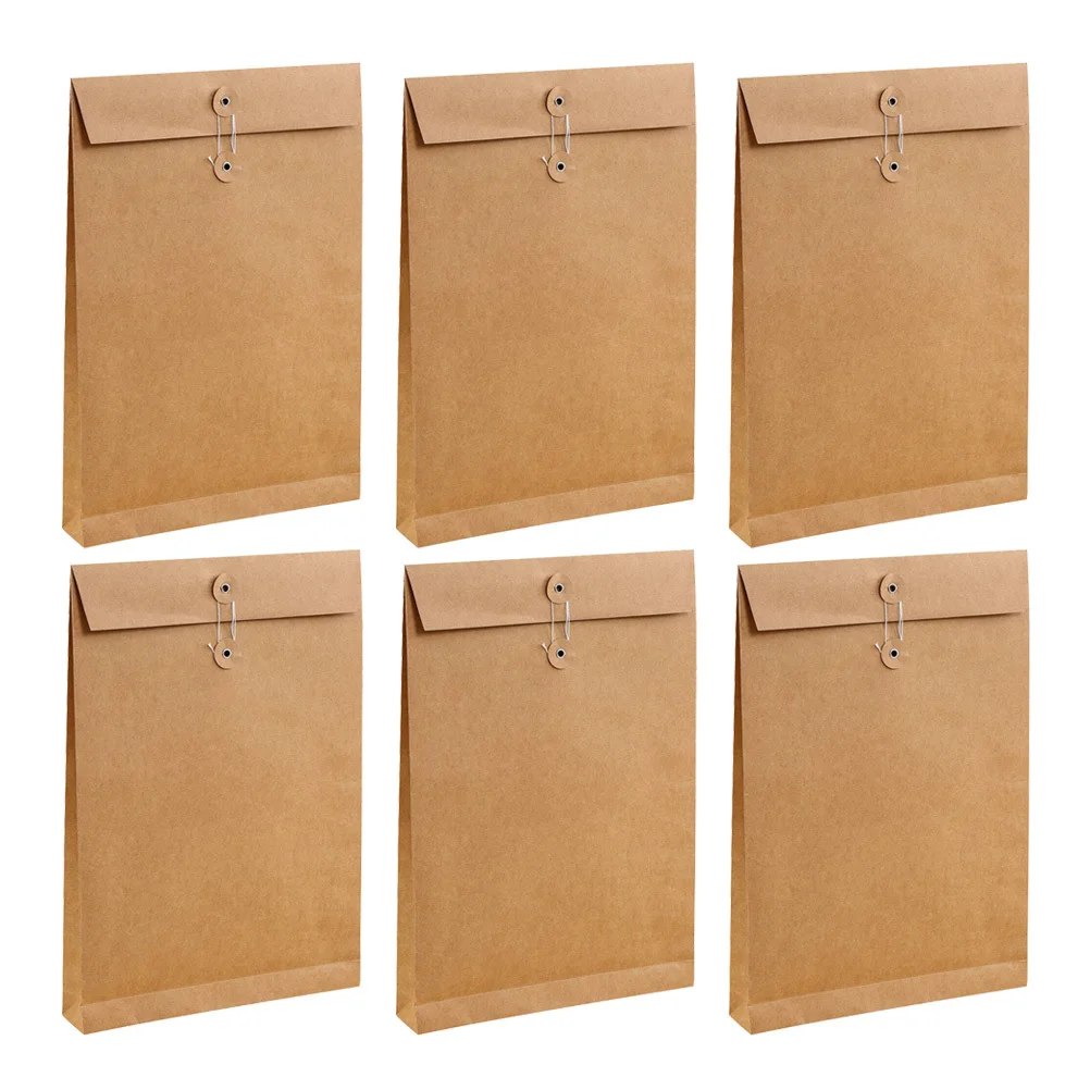 

6Pcs A4 Document Carrier Light Brown File Holder Paper Organizer Business File Case for Work School Paper Organizer