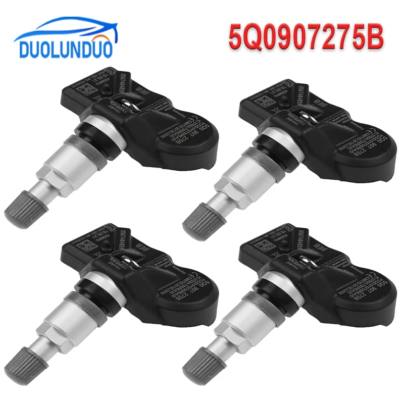 4pcs 433MHZ Tire Pressure Sensor 5Q0907275B 5Q0907275 F1-100-1648-001 For Porsche Audi RS3 Volkswagen 2017-2020