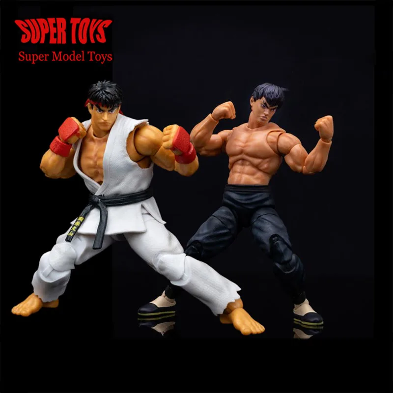 

Original Genuine 1/12 Collectable Toys Fighter Boxing Game Characters Ryu And Fei Long 6 Inches Full Set Action Figure Dolls