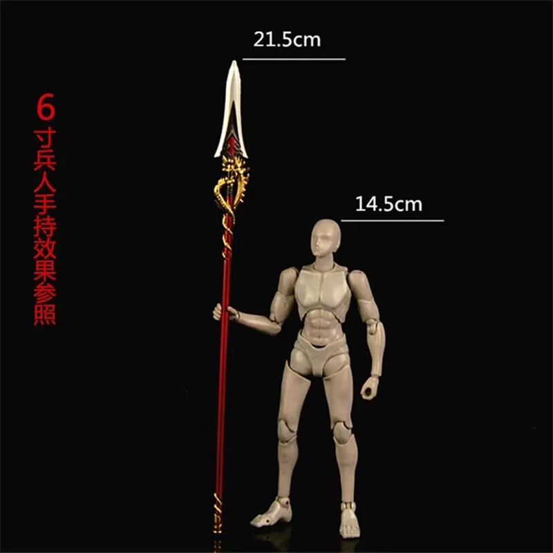 Kleine 1/12 Soldat Mini Spielzeug Panlong Lange Speer Hohe Qualität Modell Fit 6'' Action-figuren Körper Auf Lager
