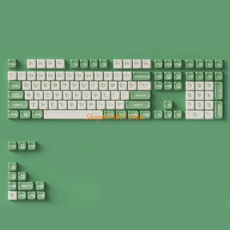 K1AA 122 베어 테마 키 캡 OEM 높이 이중 색상 몰딩 기계 키보드 용 게임 키보드 강화