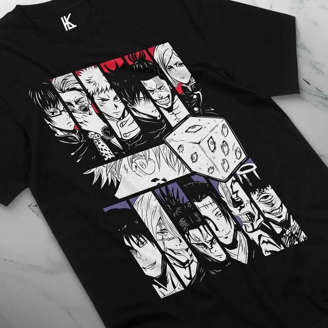 Gojo Satoru T-Shirt Jujutsu Kaisen Manga Anime Horror Funny Gift Shirt All Size