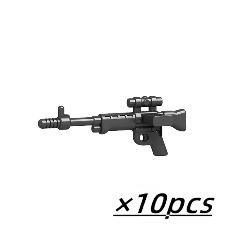 WWII Militärwaffen MOC Bausteine Figuren Soldatenzubehör US Sowjetische Gewehr Mini-Pistole Rakete MG42 RPG Kugel Spielzeug Geschenk – Detail 22