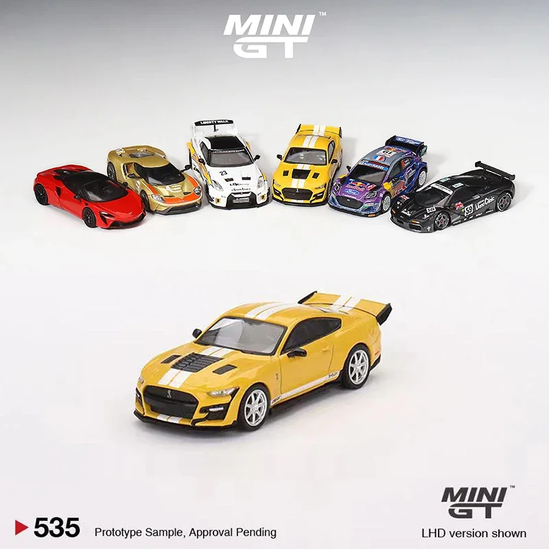 MINI GT 1:64 Model Car Shelby GT500 Dragon Snake Concept Alloy Sport Vehicle# 536 LHD Yellow