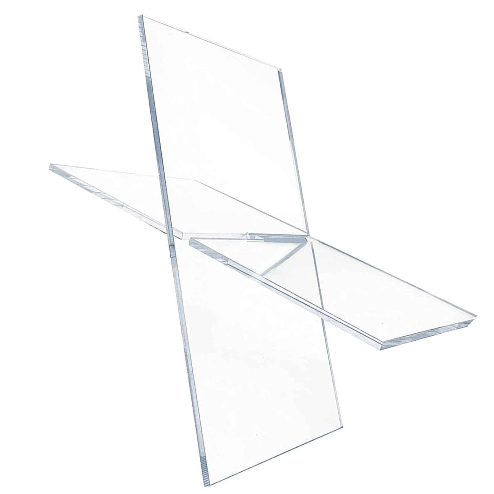 Acrylic Transparent Book Stand X-shaped Structure Book Stand for Textbook Cookbook Magazine Recipe