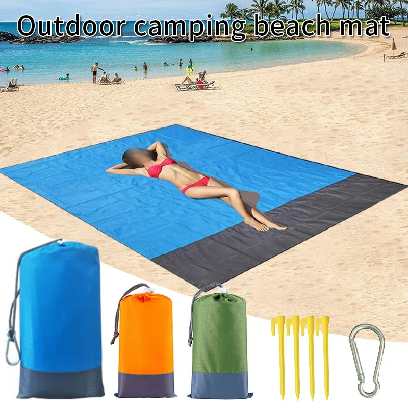 Large Size Beach Towels Mat Sand-free Beach Blanket Sand Proof Oversized Pocket Beach Swimming Pool Mat Beach Accessories