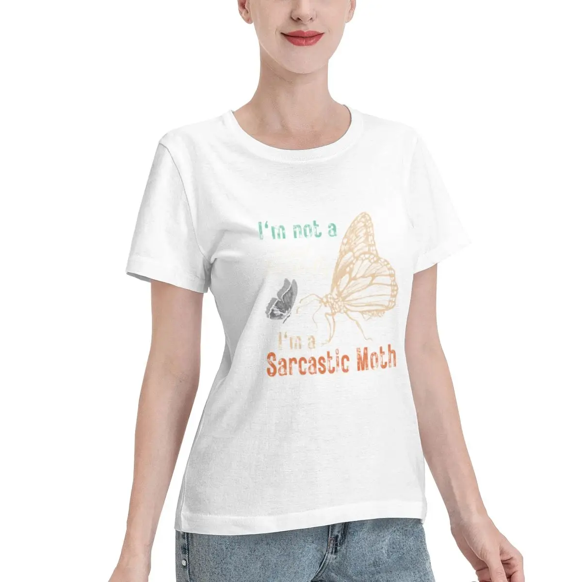 Wardrobe Essential The Sarcastic Moth Manifesto Retro Women's T-shirt Preppy Summer Women Top