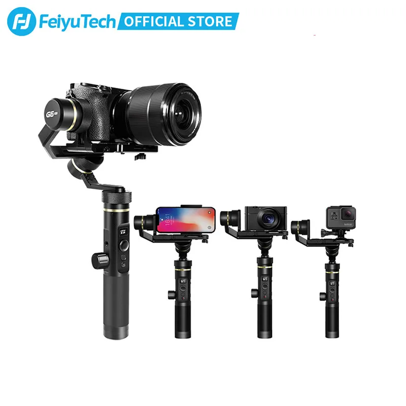 FeiyuTech Feiyu G6 Plus 3-Axis Handheld Splashproof Gimbal Stabilizer for Mirrorless Camera Pocket Camera GoPro 5/6 Smartphone