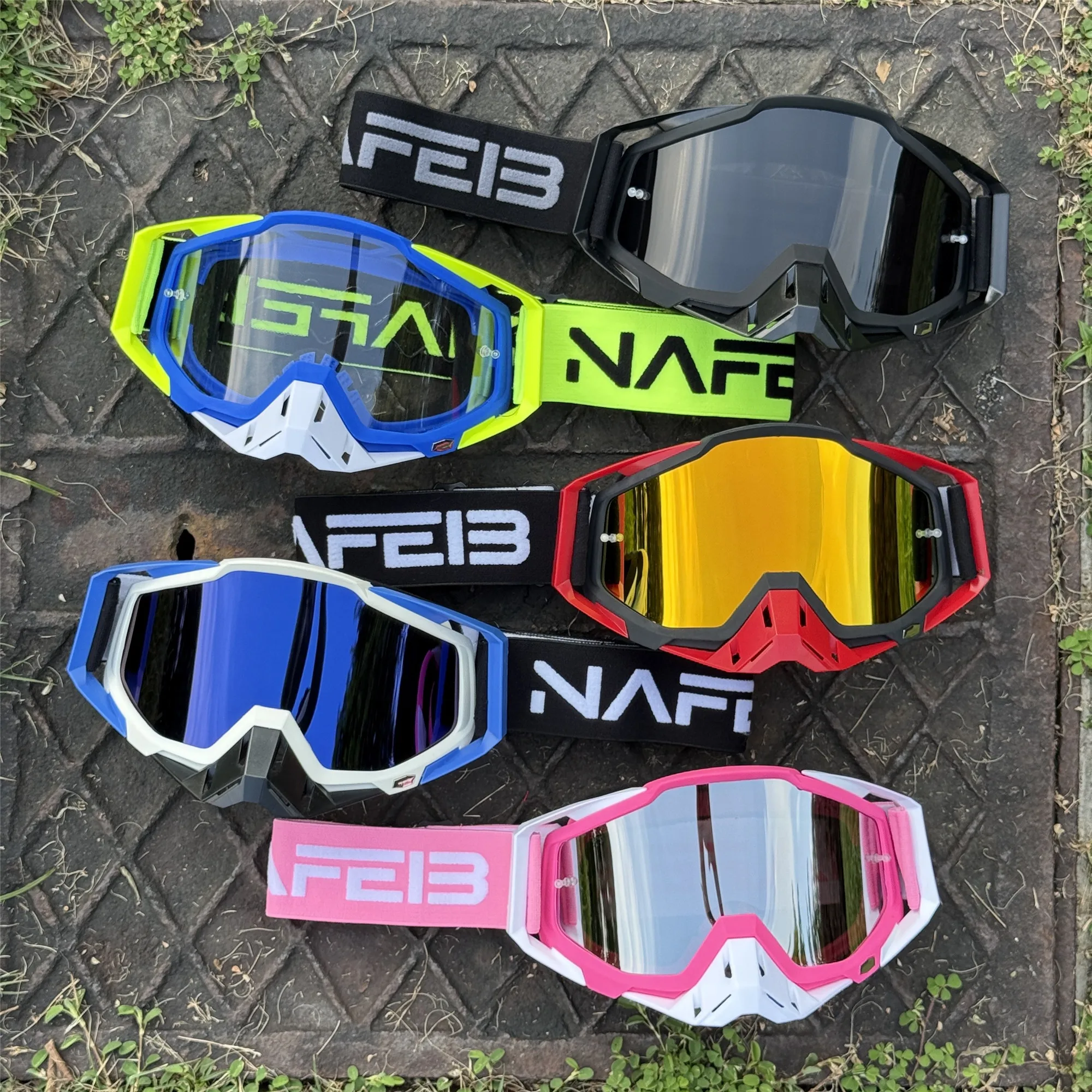 Motorcycle Offroad Goggles Windproof Dustproof MX Racing Glasses Compatible with Full Face Helmets