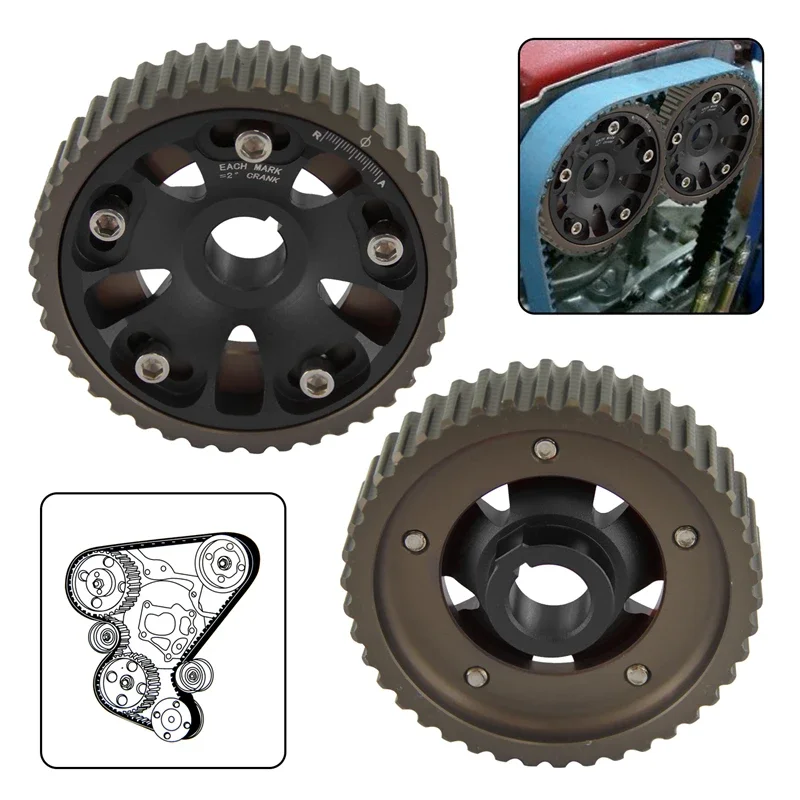 

Adjustable Cam Gears 2pcs Fit for Honda Accord SiR-T Prelude Base, Type SH 97-01 Prelude Si VTEC 93-96 H22 DOHC VTEC