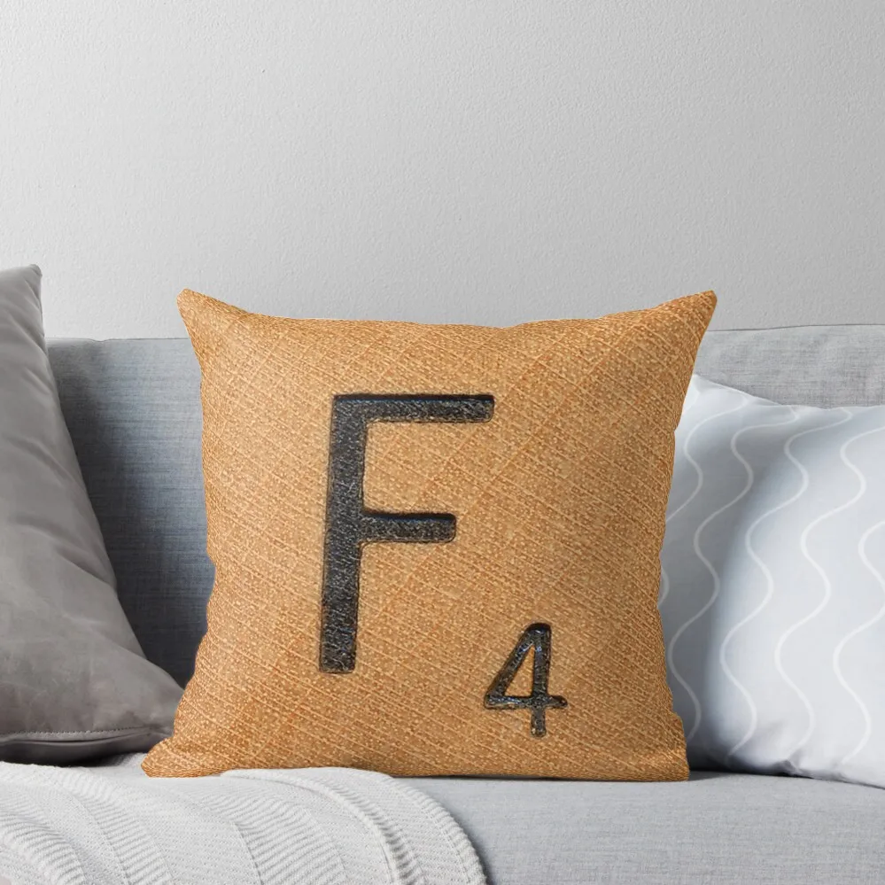 

Scrabble Letter Tile 'F' Throw Pillow Sitting Cushion Cushion Child ornamental pillows Pillowcases Bed Cushions pillow