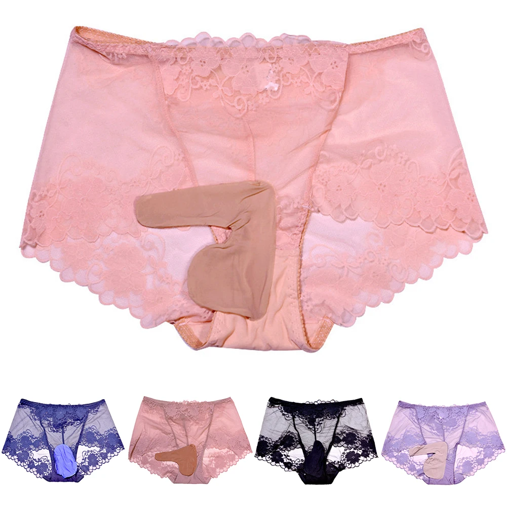 Men Lace Sheer Underwear Hip Lifting Thin Unisex Panties Gay Sissy Bulge Pouch Separation BreathableBriefs See Through Underwear - Image 5