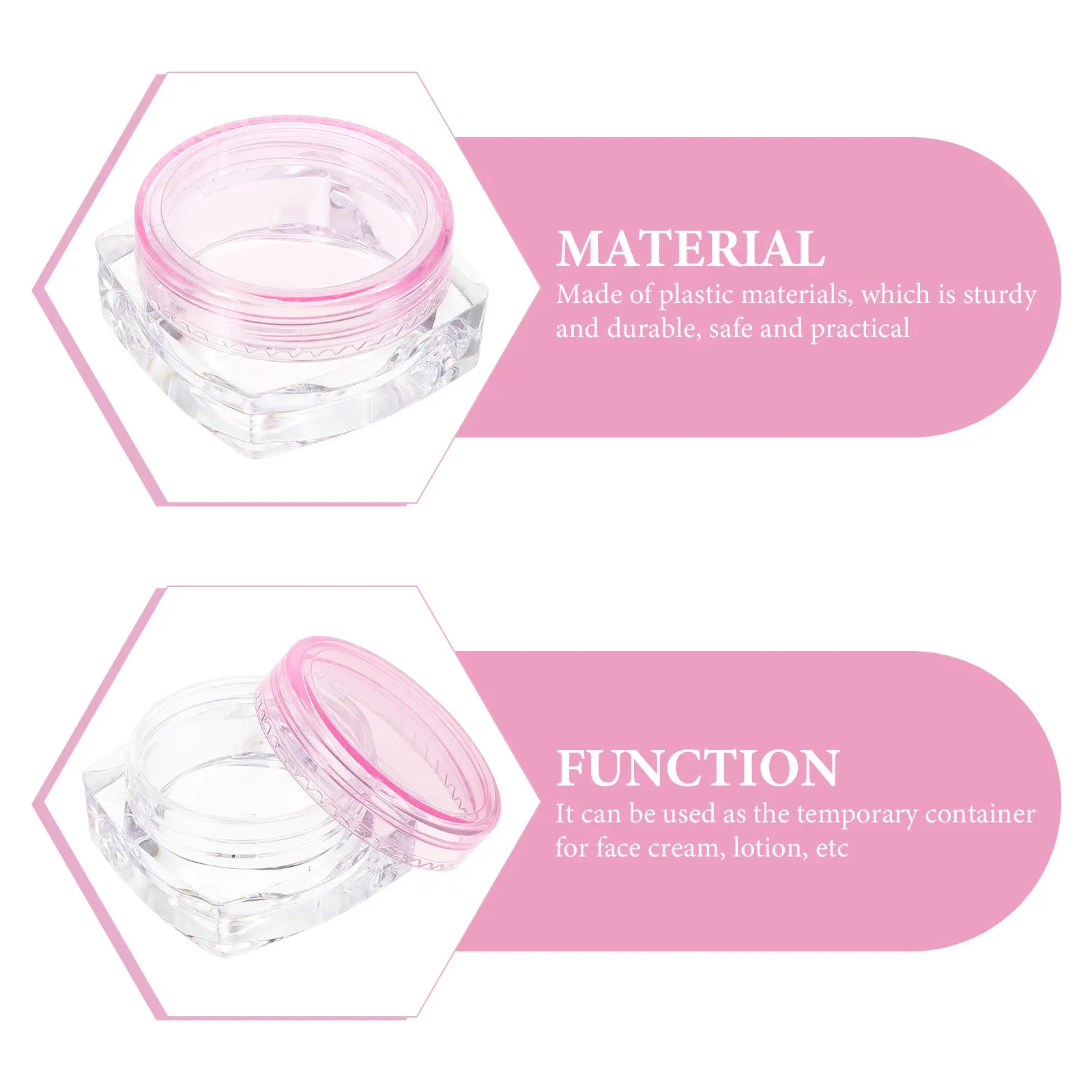 12個のトラベルサイズの空の瓶、軽量のフェイスクリームローション容器、優れた気密性の旅行用クリームジャー