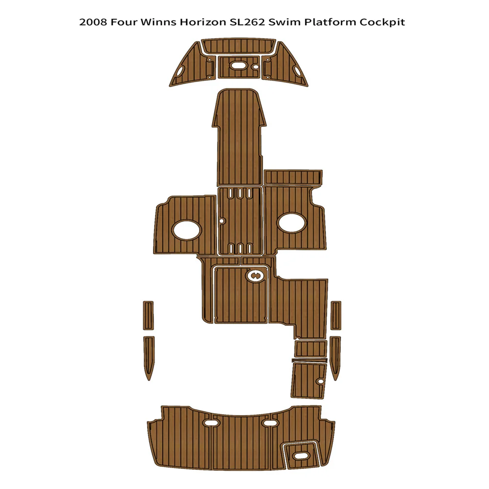 

2008 Four Winns Horizon SL262 Swim Platform Cockpit Pad Boat EVA Teak Floor Mat