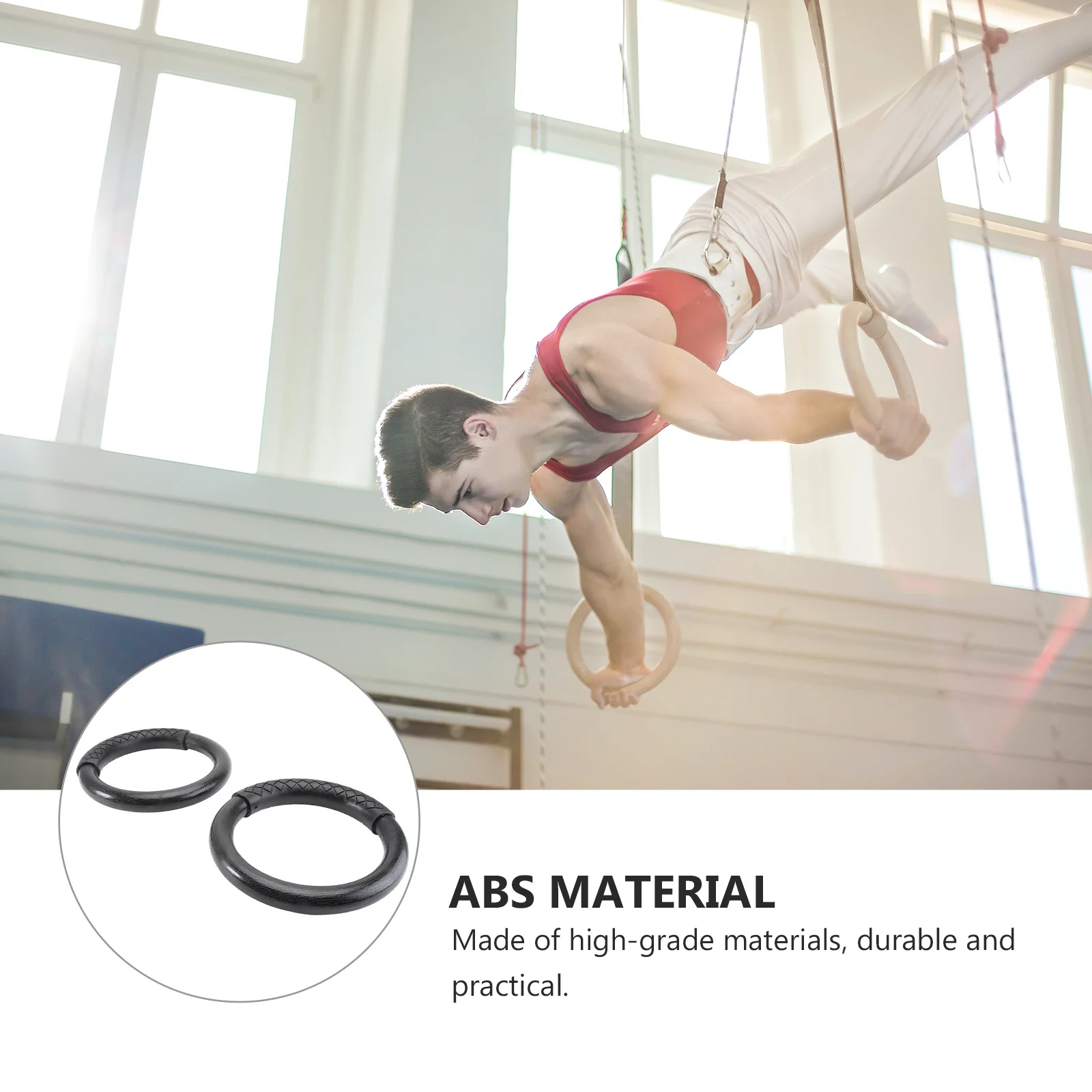 1 زوج حلقات الجمباز قسط ABS معدات تمارين العضلات لتمتد التعب الإغاثة الموقف تصحيح كامل الجسم تجريب