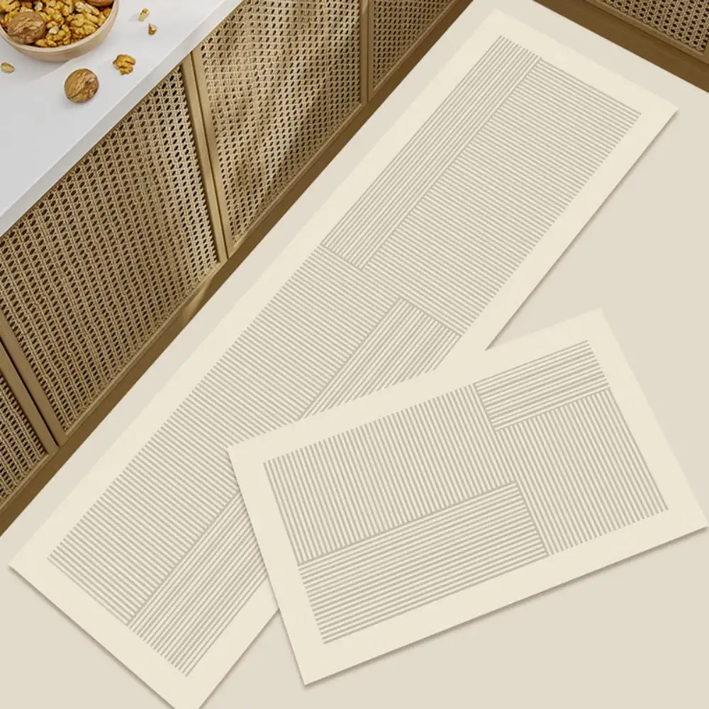 VIKAMA 2pc Kitchen Floor Mat Made of Diatomaceous Earth,  Washable and Absorbent, Water and Oil Repellent Carpet