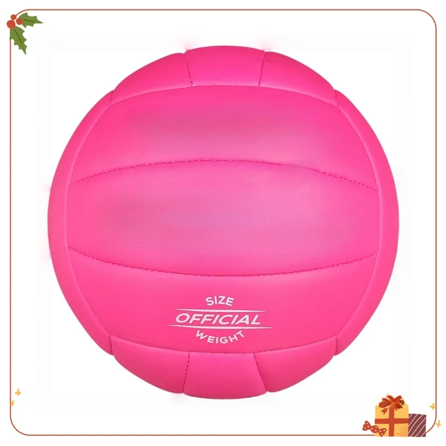 Cushioned Synthetic Leather Volleyball - Official Size for Beginners & Youth, Indoor & Outdoor Use