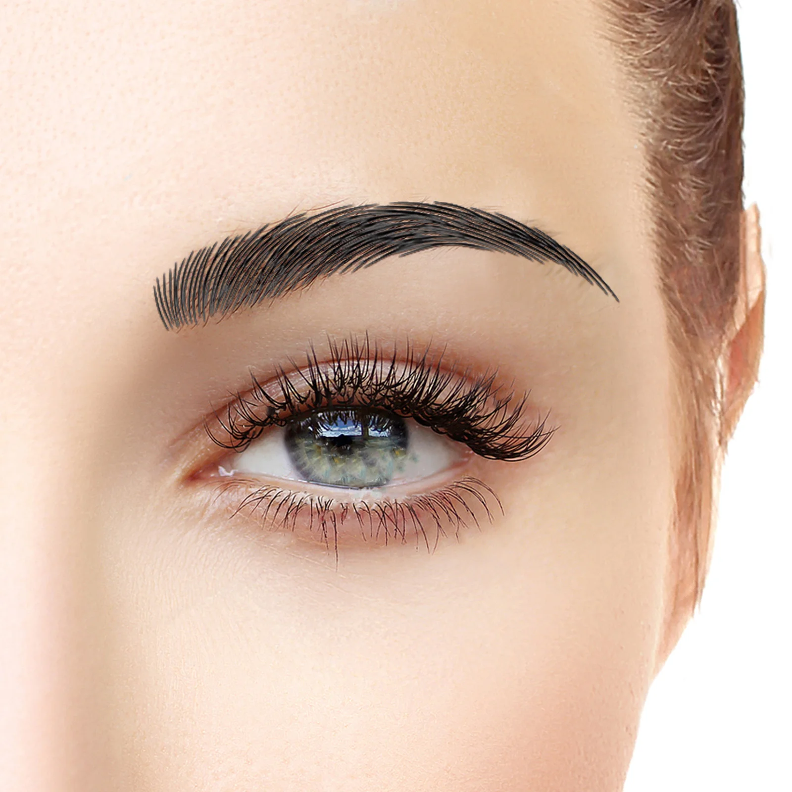 

10Pcs Eyebrow Stickers Waterproof Creative Temporary Eyebrows for Women Fake Natural Black Hair-Like Eyebrow Stickers