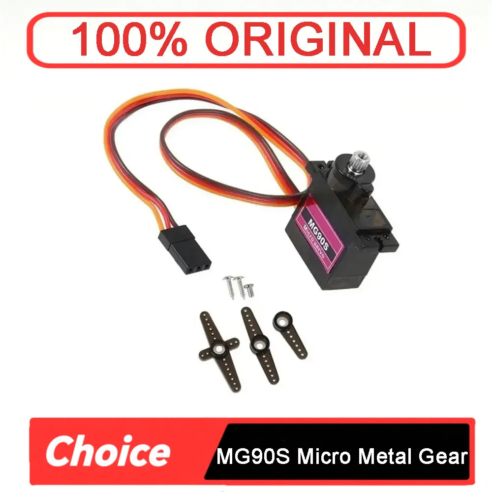 High Precision MG90S 9g Micro Metal Gear Servo High Speed 180 Degree Rotation for Remote Control Airplane Drone RC Models