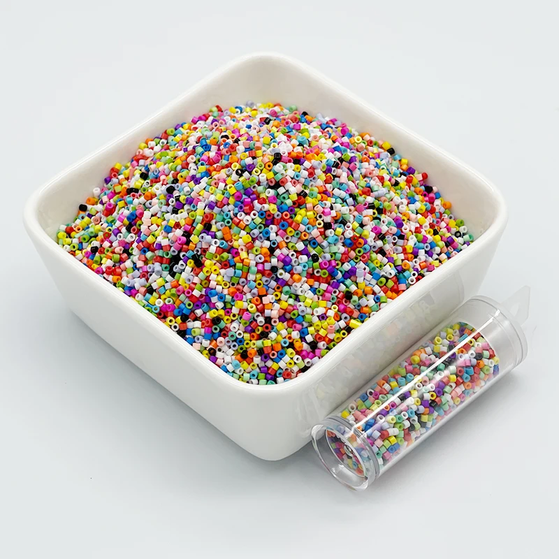10g/tubo 1,6mm cuentas de vidrio de Color opaco japonés 11/0 cuentas de semilla espaciadoras sueltas uniformes para costura fabricación de joyería diy costura