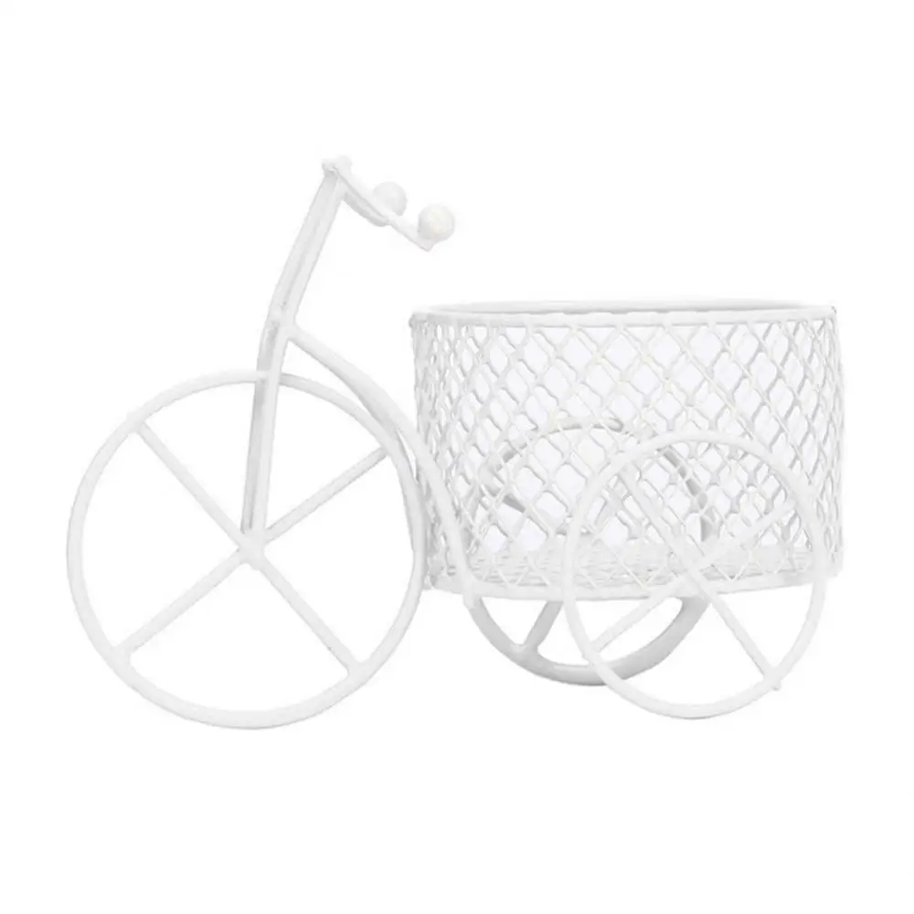 Cute Iron Tricycle Pumpkin Carriage Art Decoration Wedding Party Sugar Jewelry Container Iron Tricycle Flower Rack Candy Rack