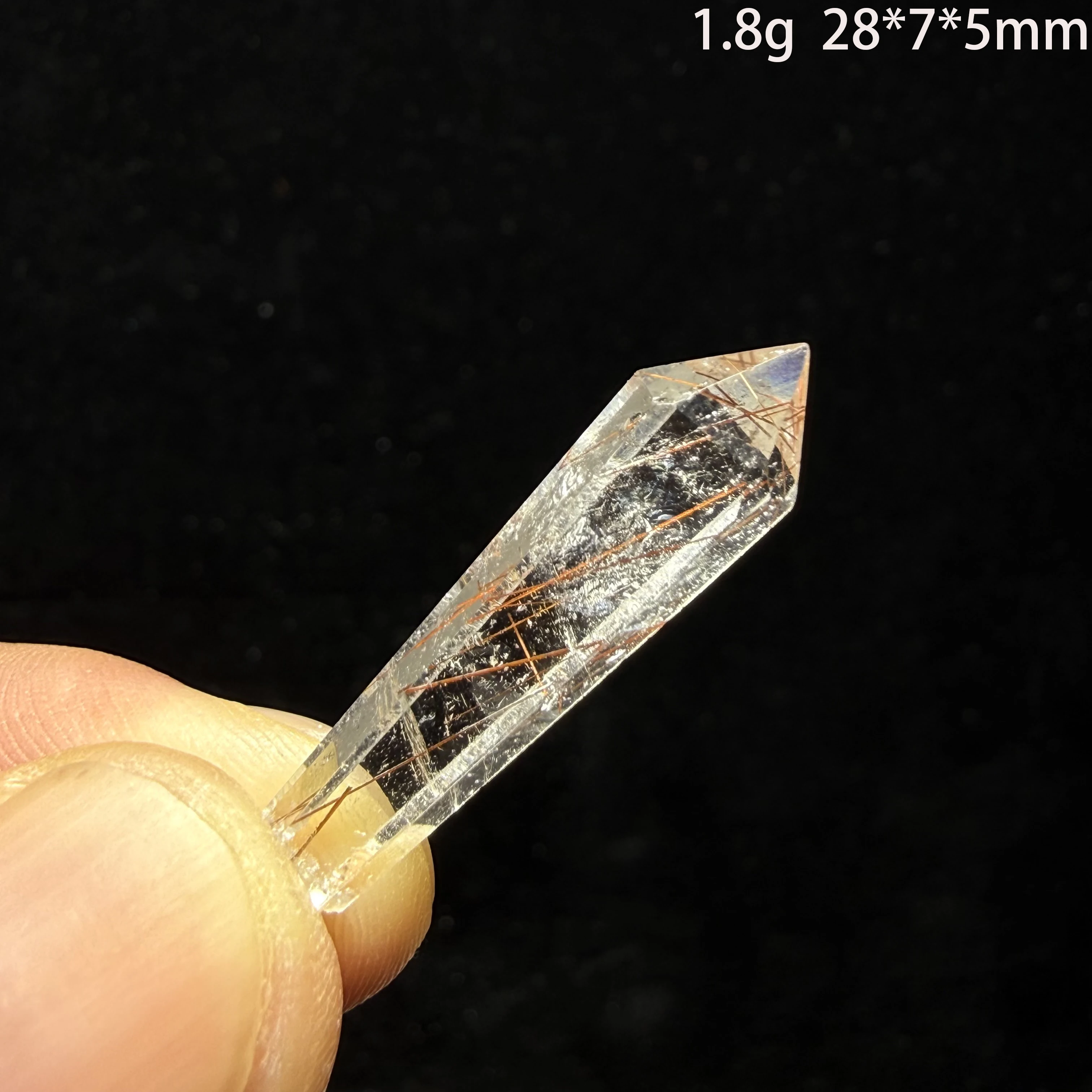 Natural crystal Brazil Gold Rutilated Quartz Hair Crystal and hematite symbiosis Mineral Specimen Home decoration A3-1-7