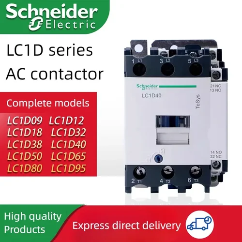 Imagen 2 del producto Schneider Electric Contactor de CA LC1D09 D12 D18 D25 D32 D38 D40 D50 D65 D80 D95 B7C F7C M7C 12V 24V 36V 48V 110V 220V 380V