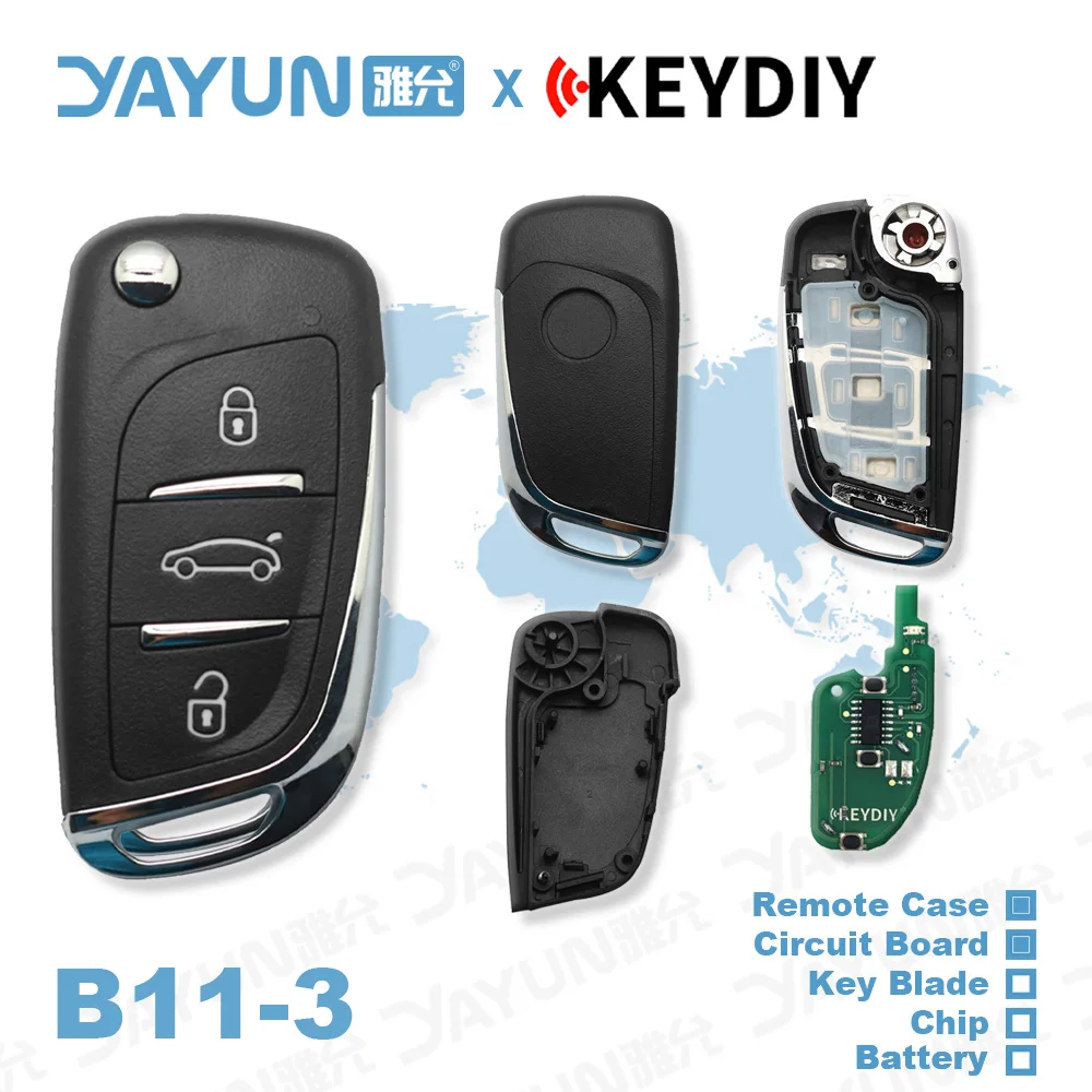 YAYUN KEYDIY KD900 +/URG/X2/MAX/MINI programator seria B pilot B11-3 przyciski uniwersalny kluczyk samochodowy dla Peugeot Citroen DS