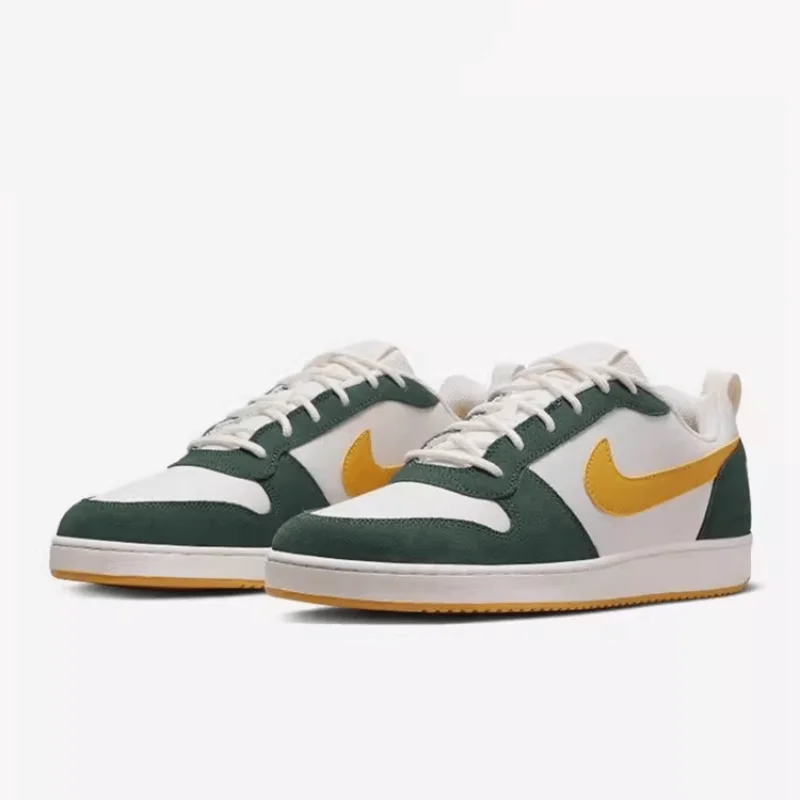 

Nike Comfortable and Lightweight Outdoor Court Low-Top Non-Slip Men's Sneakers, New Model with Strong Support and Grip, Fitness Casual Shoes, White and Green Color-Blocking Versatile Casual Sports Flat Shoes, a Must-Have for Fashion 844881-100