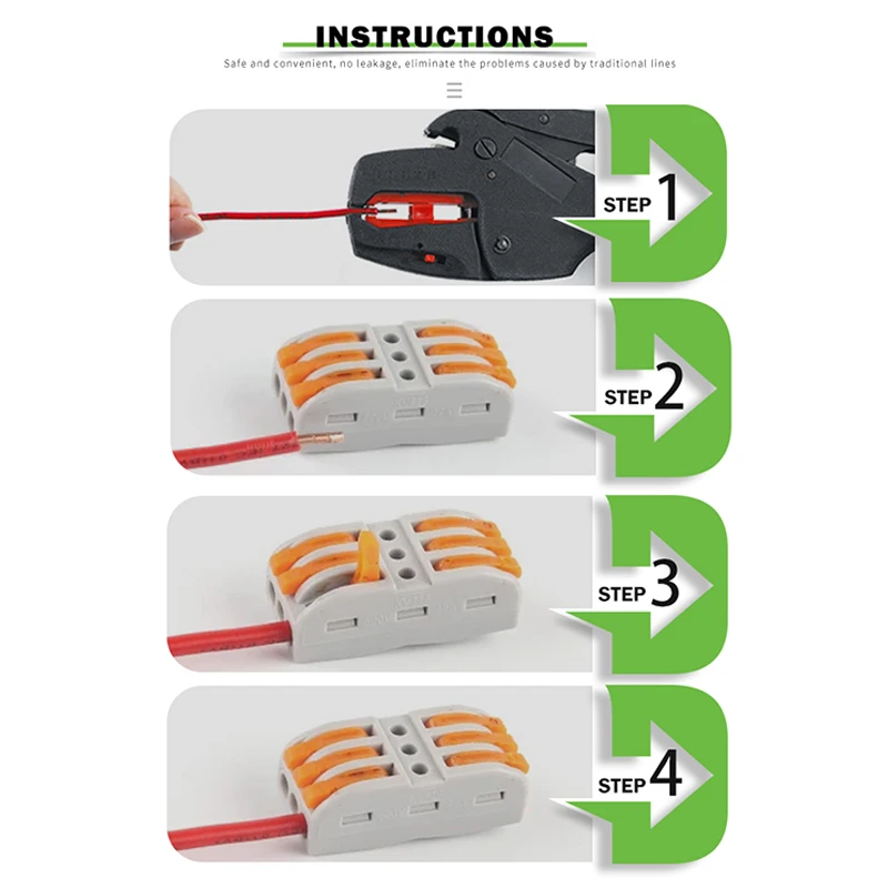 Fast Wire Connector Multi Way Docking Electric Cable Conectors Universal Wiring Compact Conductors Junction in Multiple Boxed